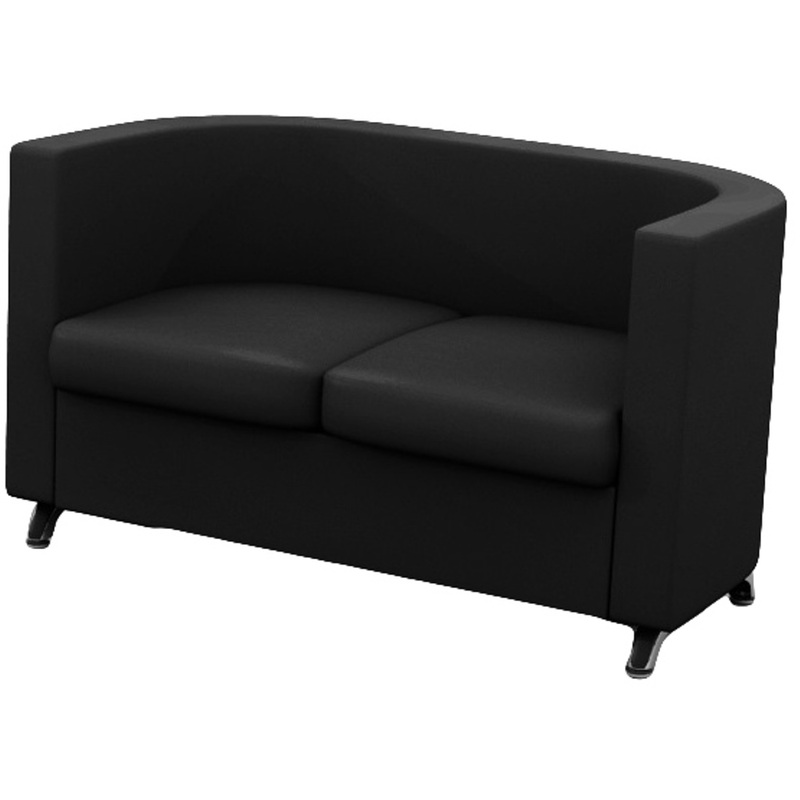 Изображение товара Диван двухместный Эрго Ecotex 3001 черный (искусственная кожа)