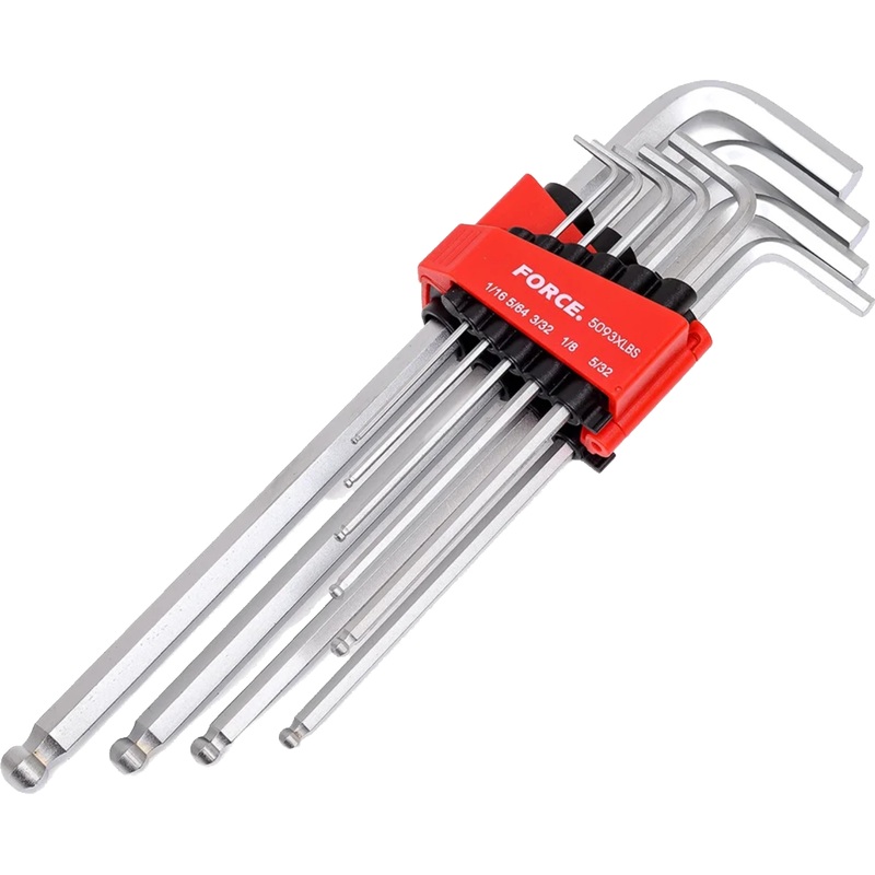 Изображение товара Набор шестигранных ключей имбусовых 1/4-1/16 дюймов с шаром из Тайваня