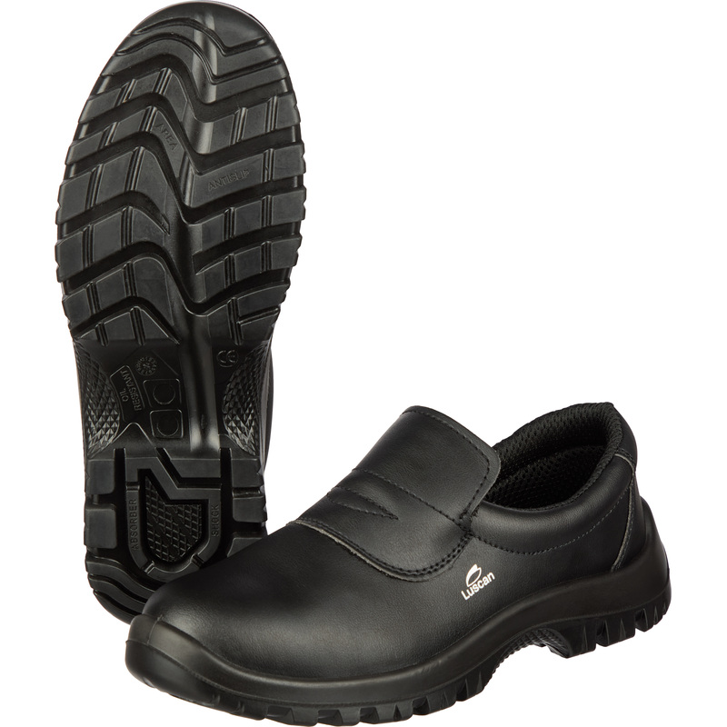 Изображение товара Полуботинки рабочие летние Luscan ПУ из микрофибры с металлическим подноском чёрные размер 44