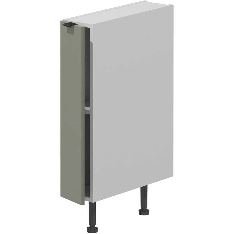 Изображение товара Кухонный шкаф базовый VOK B1D_72_15 платиновый зелёный и белый шагрень 150х530х870 мм