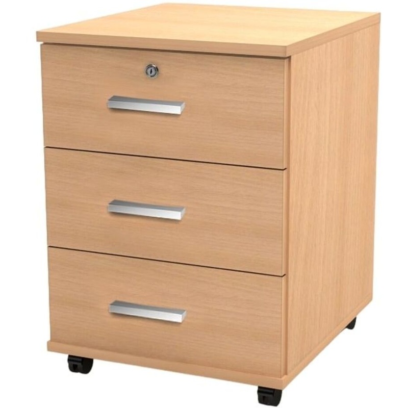 Изображение товара Тумба подкатная Канц ТК29.10 с замком из ЛДСП бук невский Россия