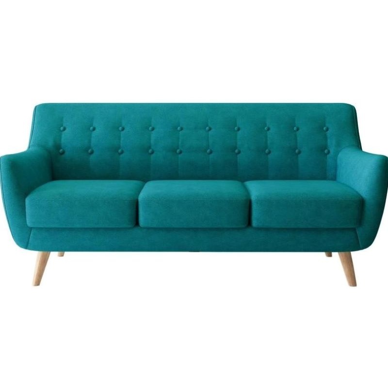 Изображение товара Трехместный диван M28 Picasso темно-бирюзовый ткань с деревянными опорами