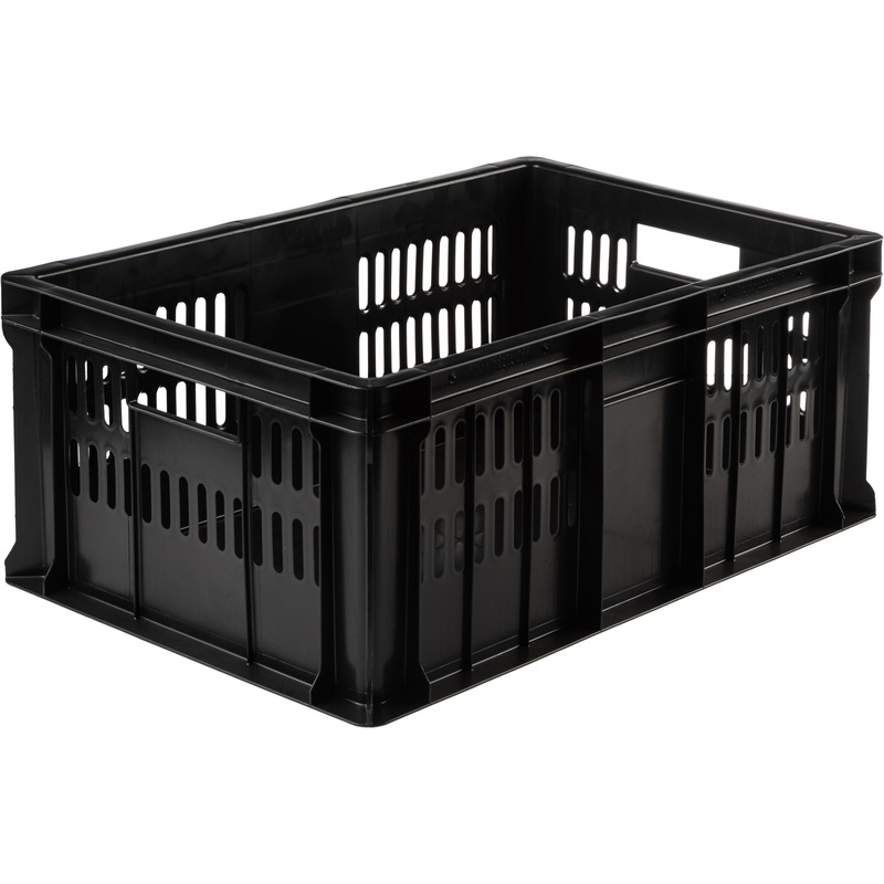 Изображение товара Ящик пластиковый универсальный Тара.ру 600х400х250 мм чёрный (4997)
