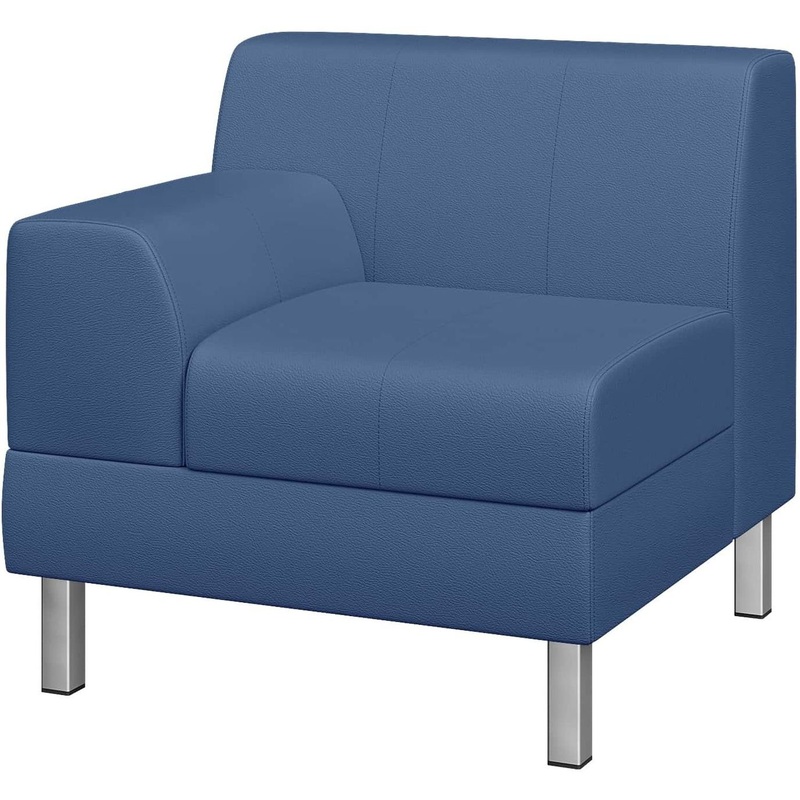 Изображение товара Уцененный модуль диван Flagman одноместный правый синий экокожа