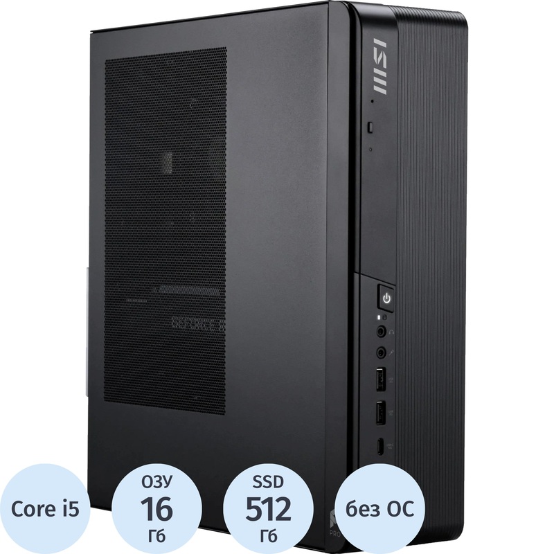Изображение товара Игровой мини ПК MSI Pro DP80 Core i5 14400F DDR5 16 ГБ SSD 512 ГБ