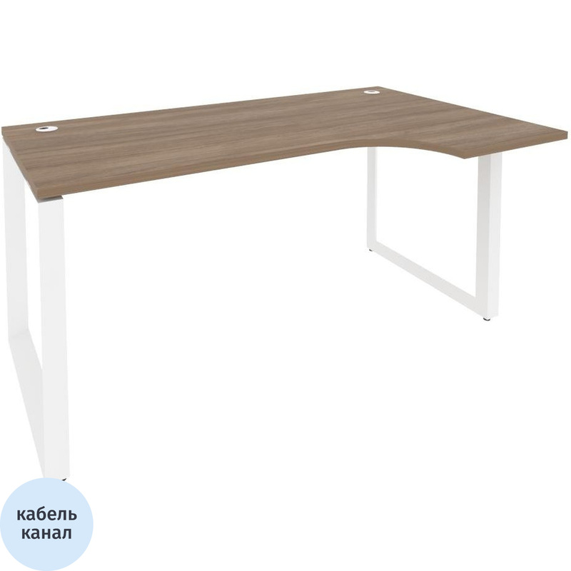 Изображение товара Эргономичный стол ONIX-О правая 1580х980х750 мм с кабель-каналом и регулируемыми опорами