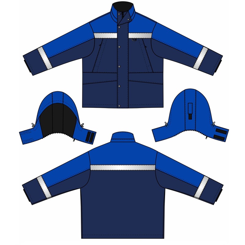 Изображение товара Рабочая зимняя мужская куртка з47-КУ из оксфорда с утеплителем и капюшоном