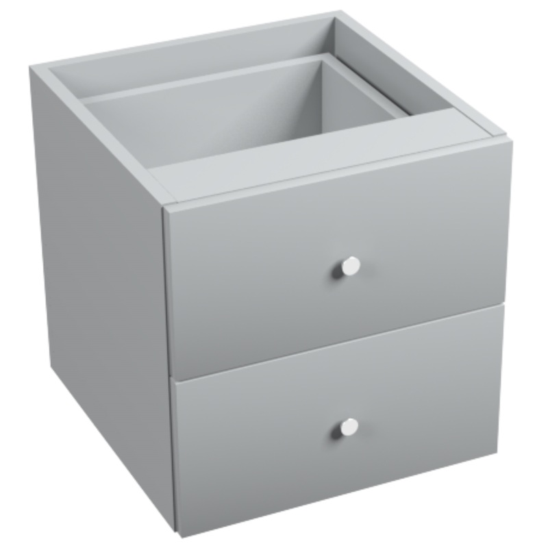 Изображение товара Вставка для стеллажа Точка Роста с двумя ящиками серый 378х392х378 мм Изображение товара Вставка для стеллажа Точка Роста с двумя ящиками серый 378х392х378 мм