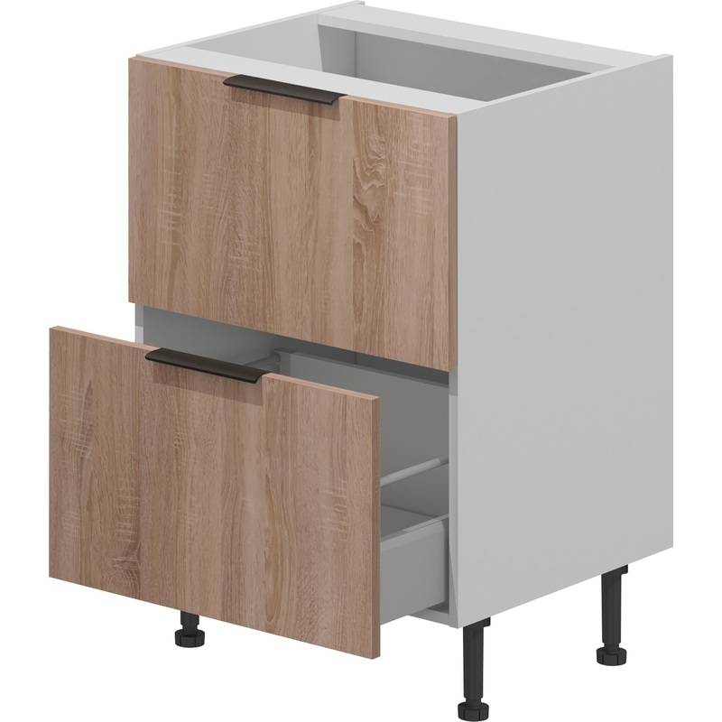 Изображение товара Кухонный шкаф напольный VOK B2DW 72 60 дуб сонома белый шагрень