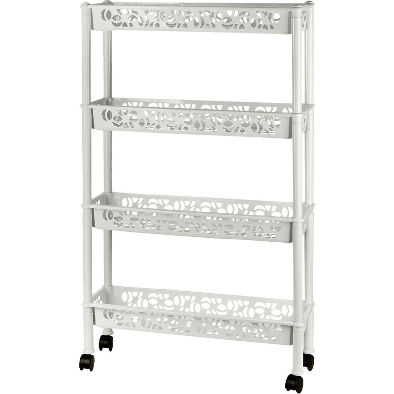 Изображение товара Этажерка Keeplex Light белое облако 180x580x935 мм пластиковая для хранения