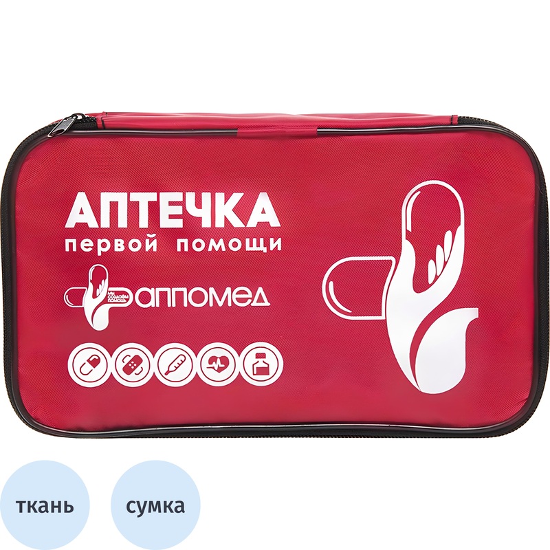 Изображение товара Аптечка первой помощи Аппомед при тепловой травме в тканевой сумке
