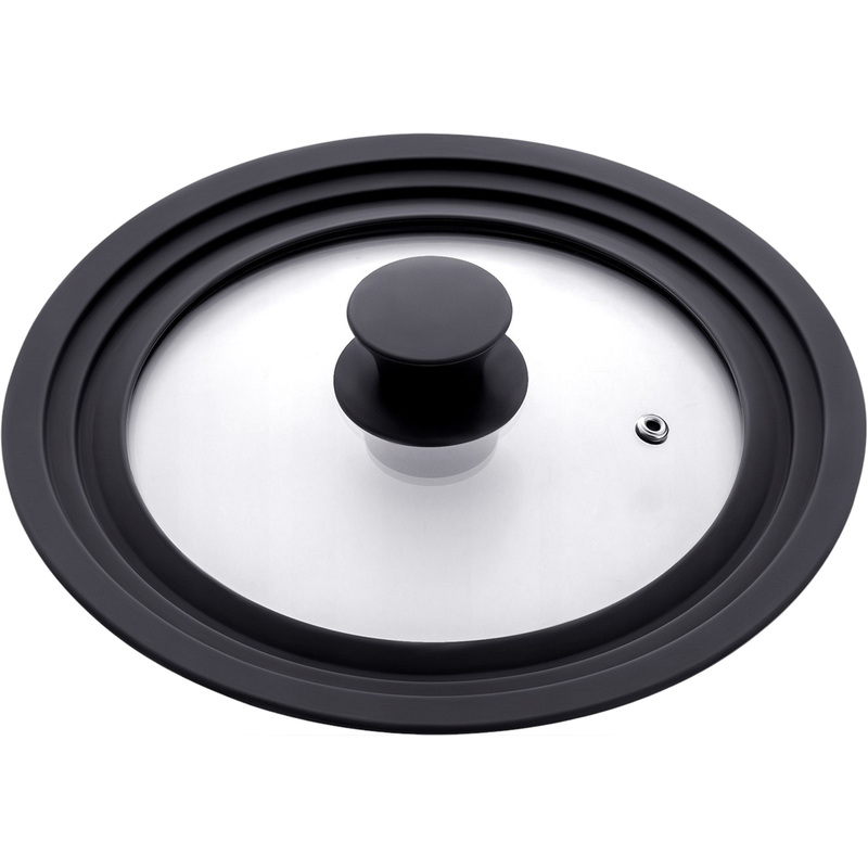 Изображение товара Крышка для посуды Regent inox с силиконовым ободком диаметр 20-24 см универсальная