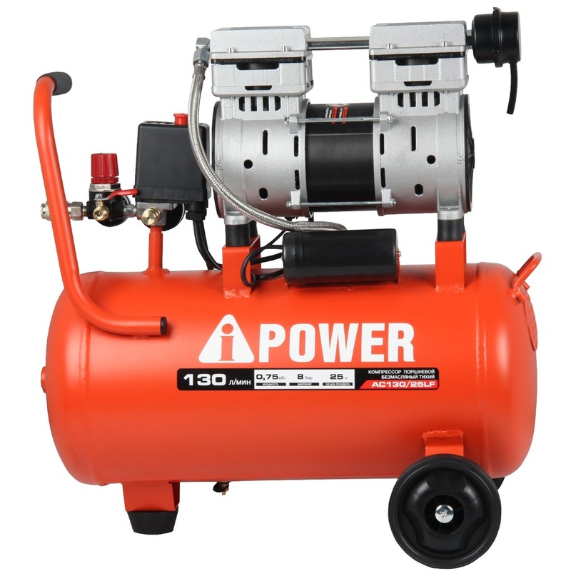 Изображение товара Компрессор поршневой безмасляный A-iPower AC130/25LF для мастерских и автосервисов