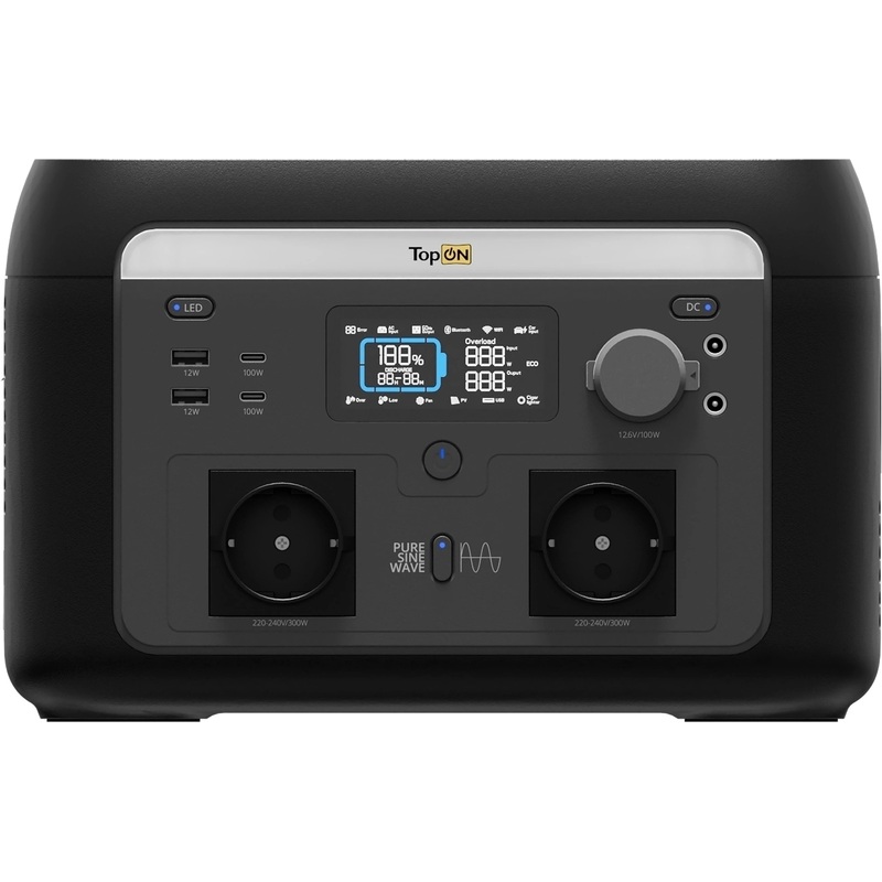 Изображение товара Внешний аккумулятор TopON Home 160000 мАч с мощностью 600W для ноутбуков и гаджетов Изображение товара Внешний аккумулятор TopON Home 160000 мАч с мощностью 600W для ноутбуков и гаджетов