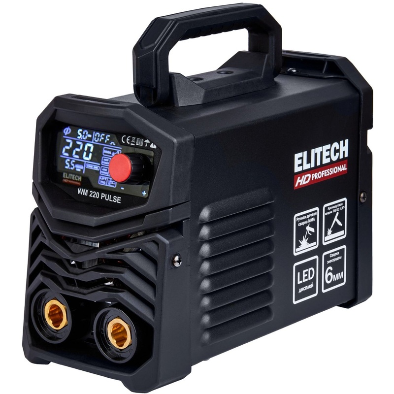 Изображение товара Сварочный инвертор Elitech HD WM 220 Pulse универсальный профессиональный аппарат