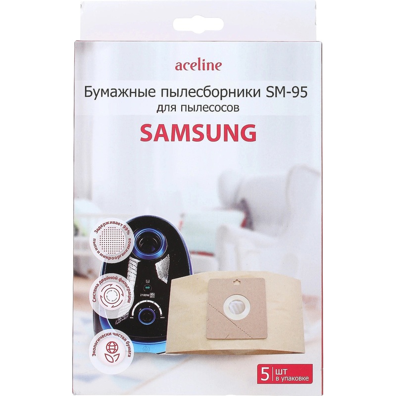 Изображение товара Пылесборник Aceline SM-95 для пылесосов Samsung (5 штук)