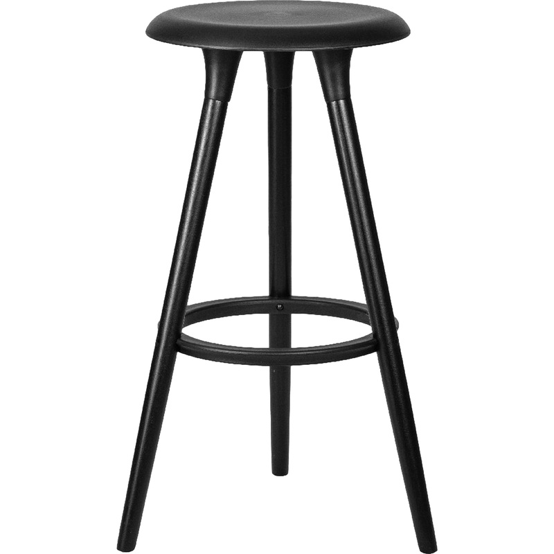 Изображение товара Барный табурет Dobrin Royce black из пластика и массива дерева для интерьера кафе и дома