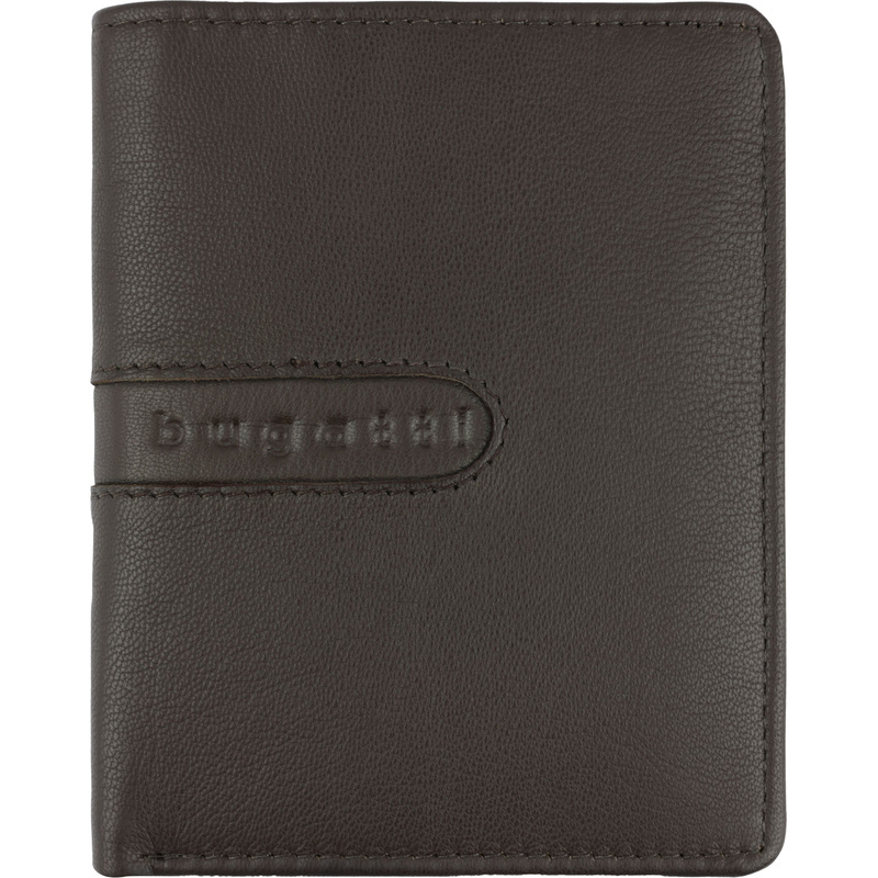 Изображение товара Мужское портмоне Bugatti Bomba из натуральной кожи и полиэстера коричневое