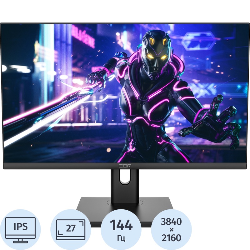 Изображение товара Монитор 27 CBR MZ-2701 черный с разрешением 4K и матрицей IPS