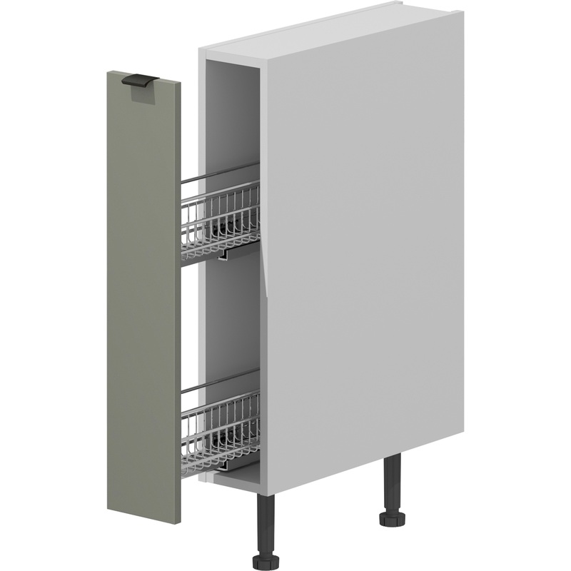 Изображение товара Шкаф кухонный бутылочница VOK B1DW_S_72_15 платиновый зелёный