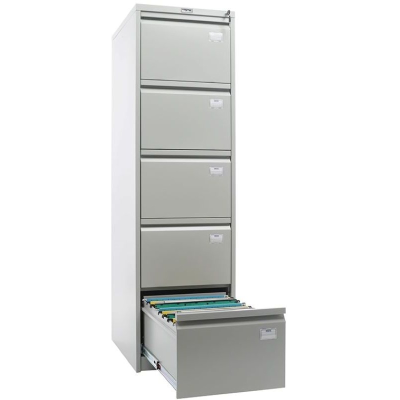 Изображение товара Картотека Практик AFC-05 для документов А4 с 5 ящиками металлическая серый