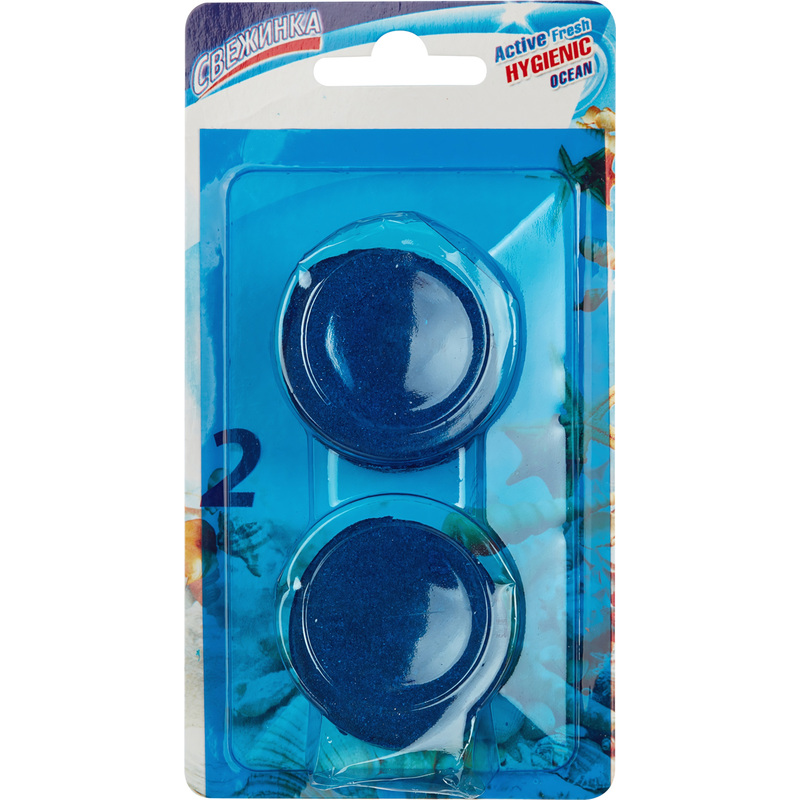 Изображение товара Таблетки для сливного бачка Свежинка Море 40 г 2 шт в упаковке