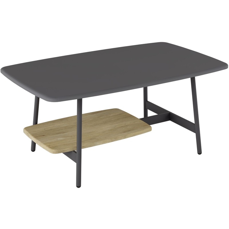 Изображение товара Журнальный столик Юкон графит 900х550х410 мм с дополнительной полкой