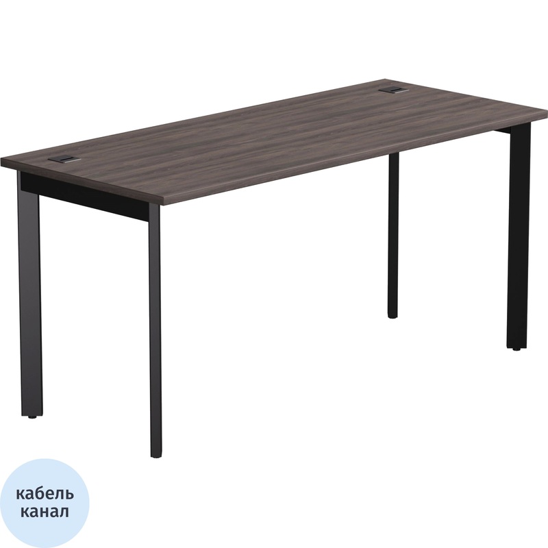 Изображение товара Стол прямой EVO 254S004DK9005 (дуб пасадена/чёрный, 1580х670х755 мм)