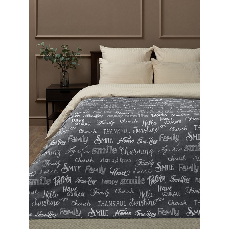 Изображение товара Плед Texrepublic Absolute фланель 150х200 см серый/белый