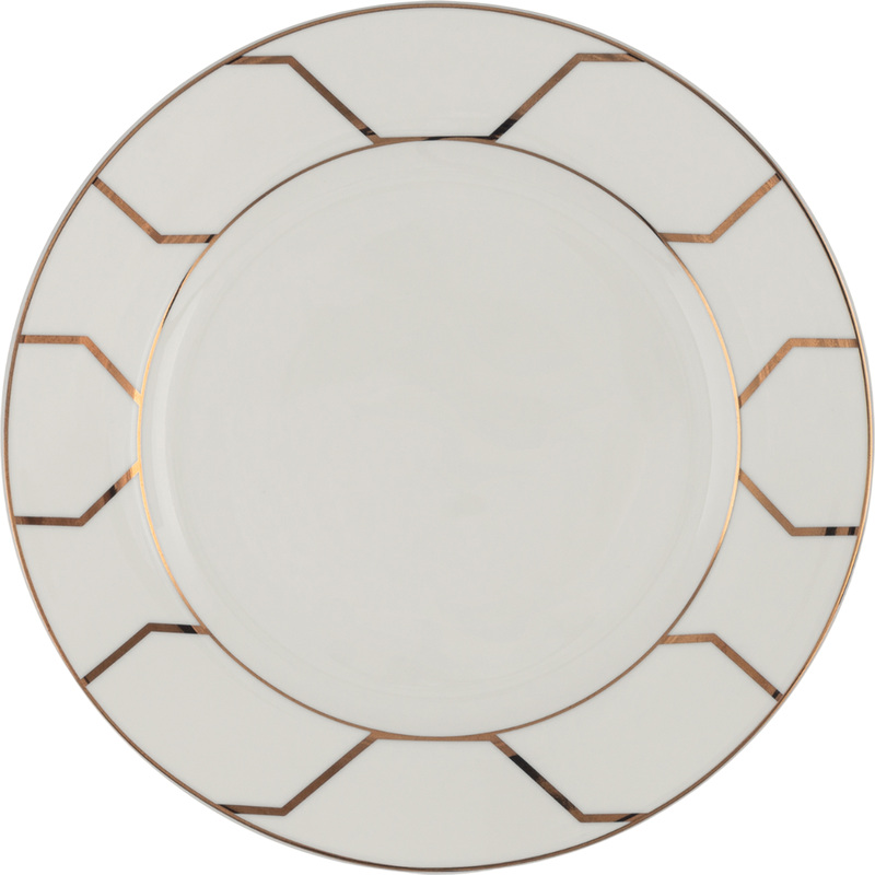 Изображение товара Тарелка десертная Nadoba Mari Bella фарфор 19 см белый/золотой