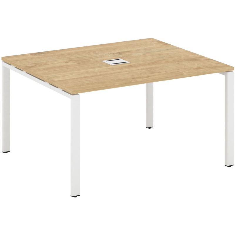 Изображение товара Стол для переговоров SN-6P.SPRG-032 тиквуд светлый/белый