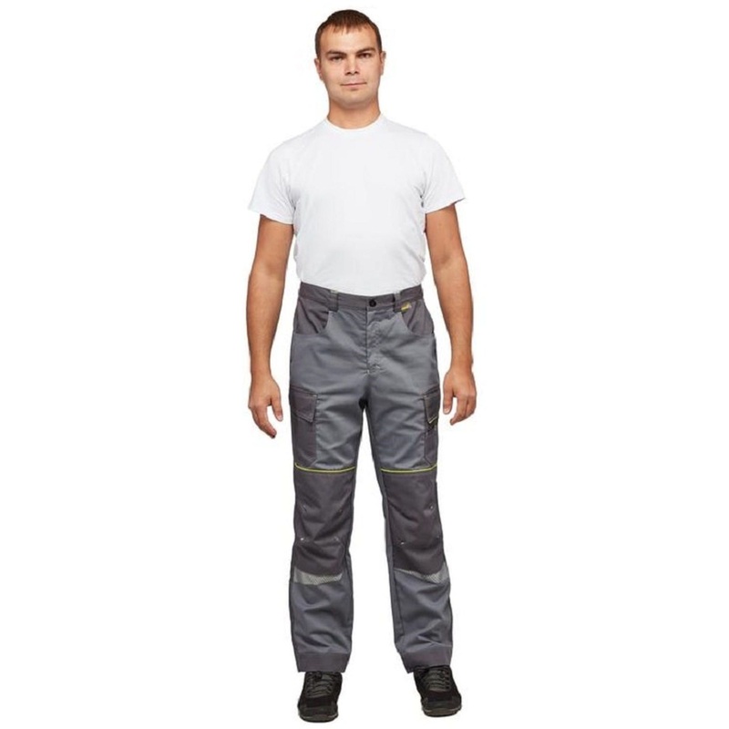Изображение товара Рабочие летние брюки мужские Nайтстар Проксима со светоотражающим кантом серые 56 58