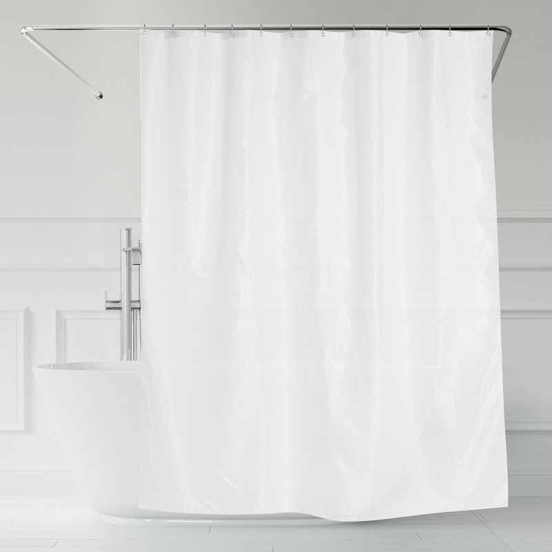 Изображение товара Штора для ванной Aqua-Rivus 180x200 см полиэстер белая водоотталкивающая и водонепроницаемая