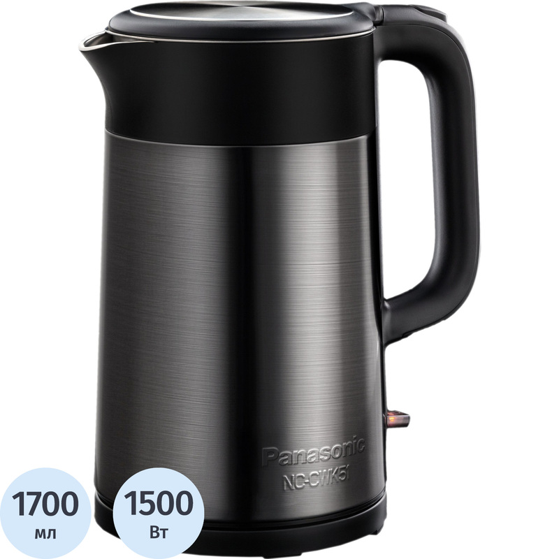 Изображение товара Электрический чайник Panasonic NC-CWK51 черного цвета 1700 мл 1500 Вт