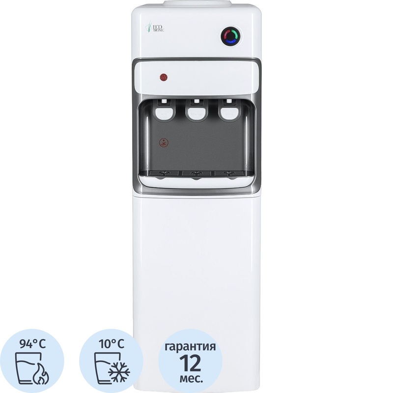 Изображение товара Кулер для воды Ecotronic K30-LCE белый с нагревом и охлаждением