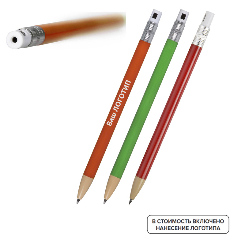 Изображение товара Механический карандаш HB с ластиком Шеридан, 500 штук