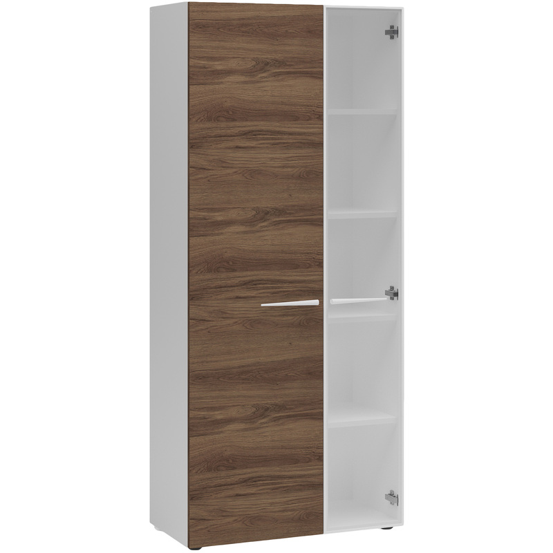 Изображение товара Шкаф для документов Linkor 147H112 со стеклом дуб чарльстон/белый 1835x800x398 мм