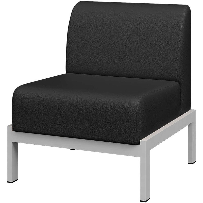 Изображение товара Прямой диван Basis одноместный черный из экокожи