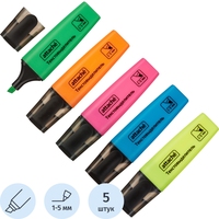 Набор текстовыделителей Attache Colored (толщина линии 1-5 мм, 5 цветов)