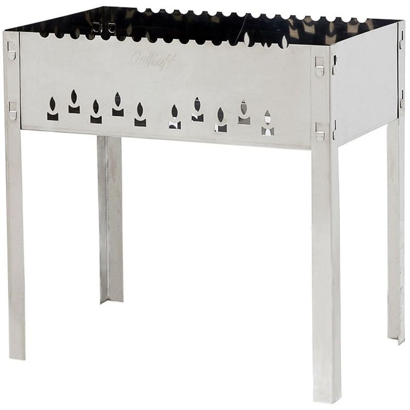Изображение товара Мангал Grillkoff Стандарт 500x500x300 мм с 6 шампурами