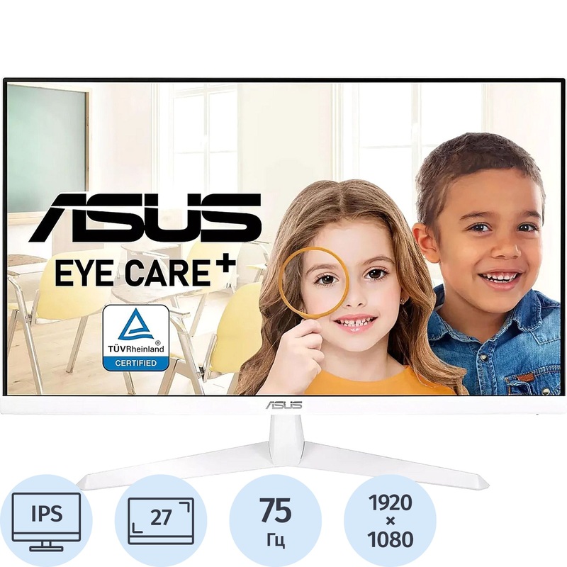Изображение товара Монитор Asus VY279HE-W 27 дисплей IPS Full HD глянцевый белый