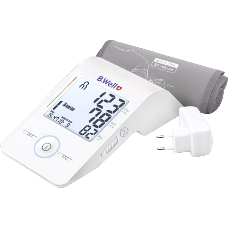 Изображение товара Тонометр B.Well MED55ad (адаптер, универсальная манжета, с поверкой РФ)