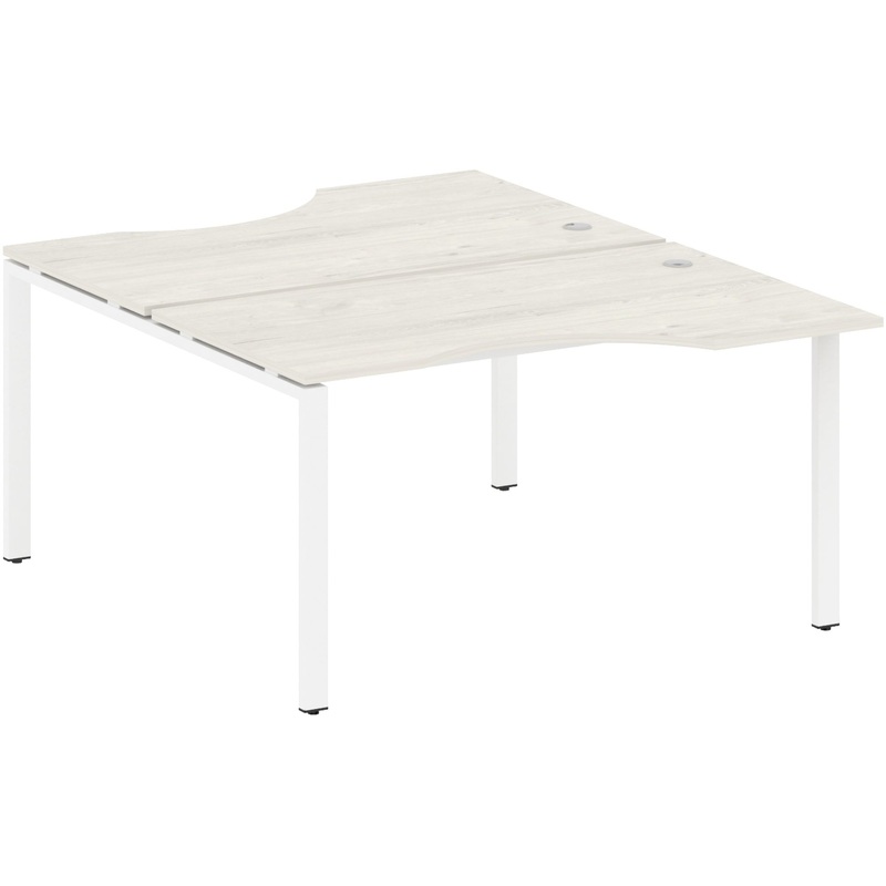 Изображение товара Рабочая станция Metal System Style БП.РАС-СА-2.2 дуб наварра белый 1400x1835x750 мм