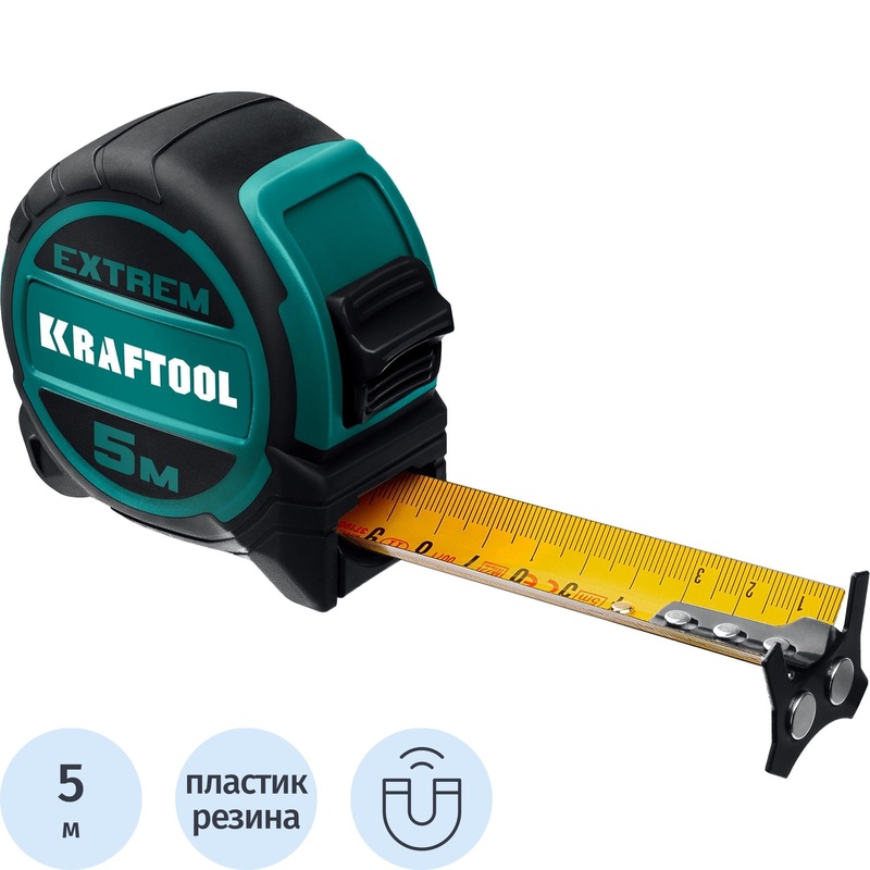 Изображение товара Рулетка измерительная Kraftool Extrem 5 м х 32 мм со сверхшироким полотном