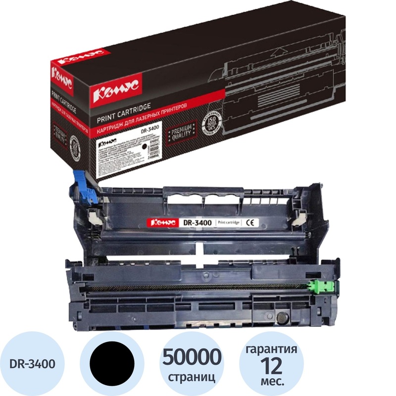 Изображение товара Фотобарабан Комус DR-3400 для Brother черный совместимый уценка