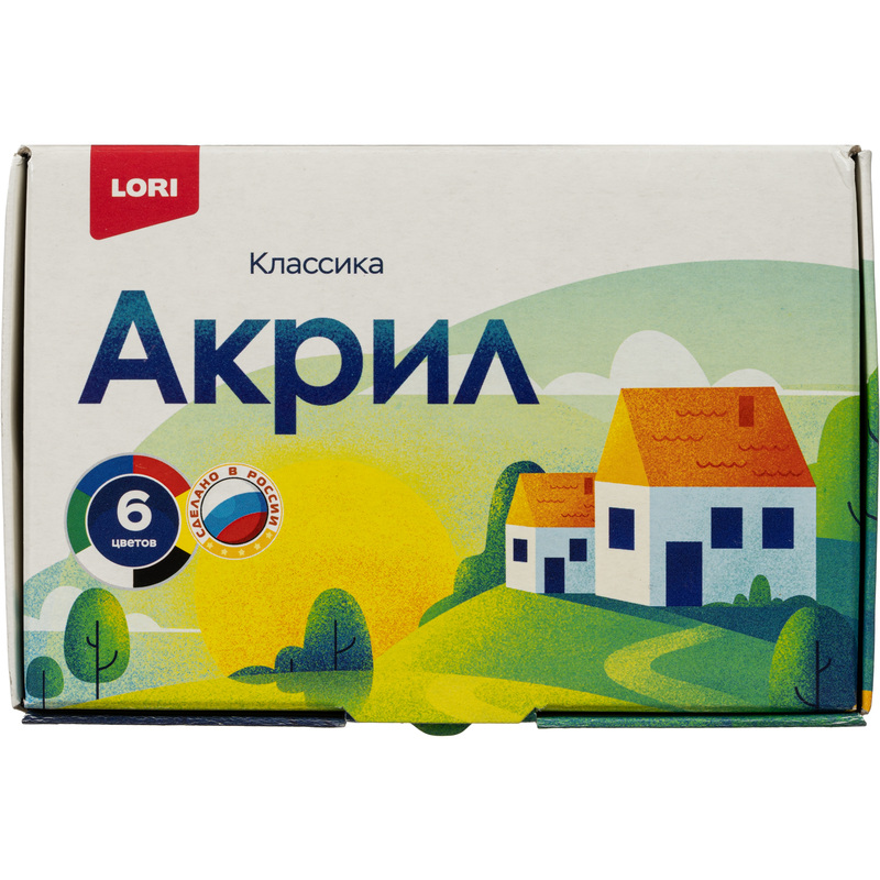 Изображение товара Акриловые краски Lori Классика 6 цветов по 20 мл для художников и творчества