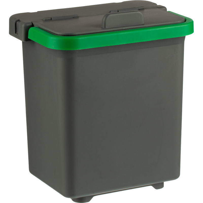 Изображение товара Ведро с крышкой Росмоп 5 л пластиковое серое с мерной шкалой ударопрочное