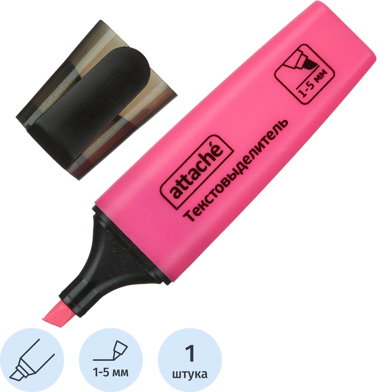 Изображение товара Текстовыделитель Attache Colored розовый (толщина линии 1-5 мм)
