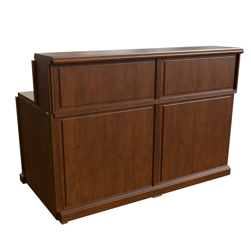 Изображение товара Элемент ресепшн Washington 160 прямой 30100 (орех темный, 1600х870х1150 мм)