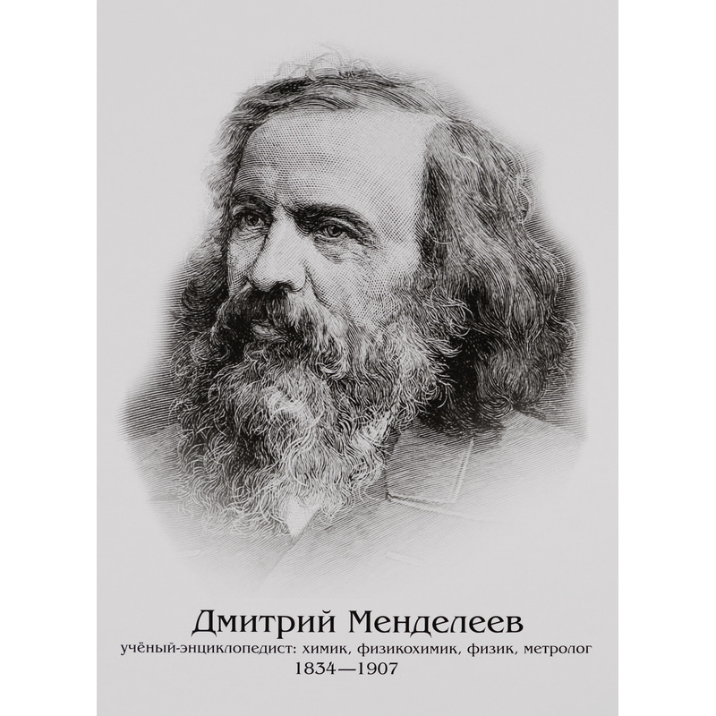 Изображение товара Набор из трёх учебных плакатов с учёными Дмитрием Менделеевым, Альбертом Эйнштейном и Исааком Ньюто